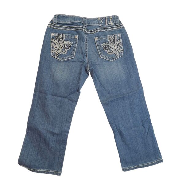 Zenim Denim Jeans Women's 5-Pocket Capri Mid-low Rise natural waist Sz‎ 6 pants - Picture 2 of 10